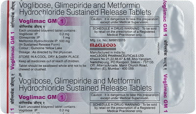 Voglimac Gm 1mg Strip Of 10 Tablets
