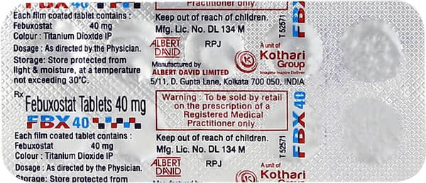 Fbx 40mg Strip Of 10 Tablets