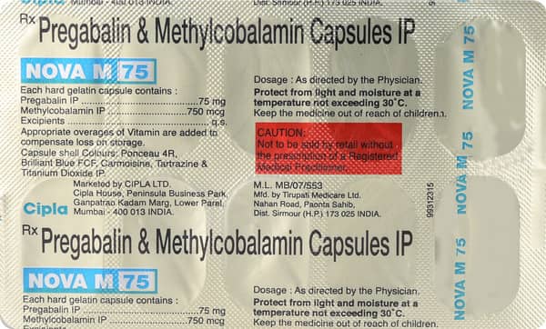 Nova M 75mg Strip Of 10 Capsules