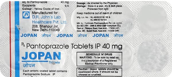 Jopan 40mg Strip Of 10 Tablets
