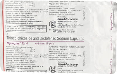 Myospas Th 4mg Strip Of 10 Capsules