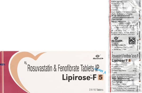 Lipirose F 5mg Strip Of 10 Tablets