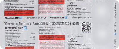 Olmetime Amh 20mg Strip Of 10 Tablets