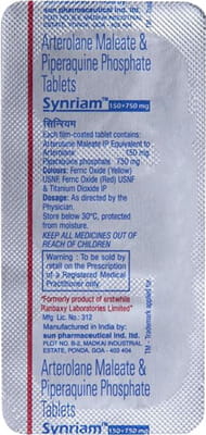 Synriam 150mg/750mg Strip Of 3 Tablets