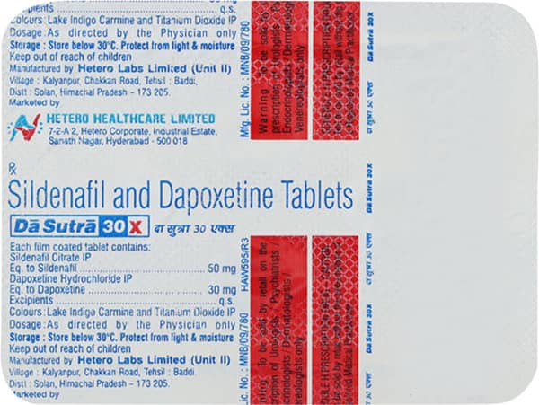 Dasutra X 30mg Strip Of 4 Tablets