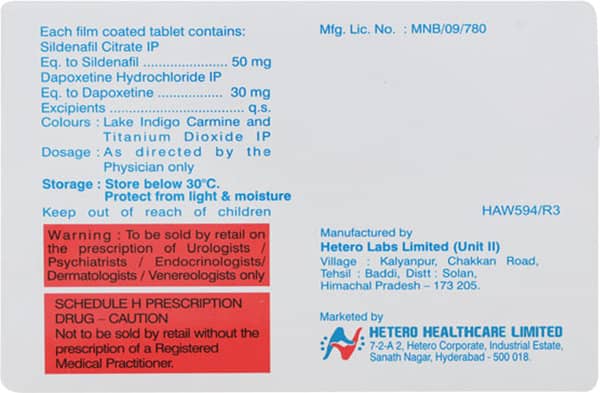 Dasutra X 30mg Strip Of 4 Tablets
