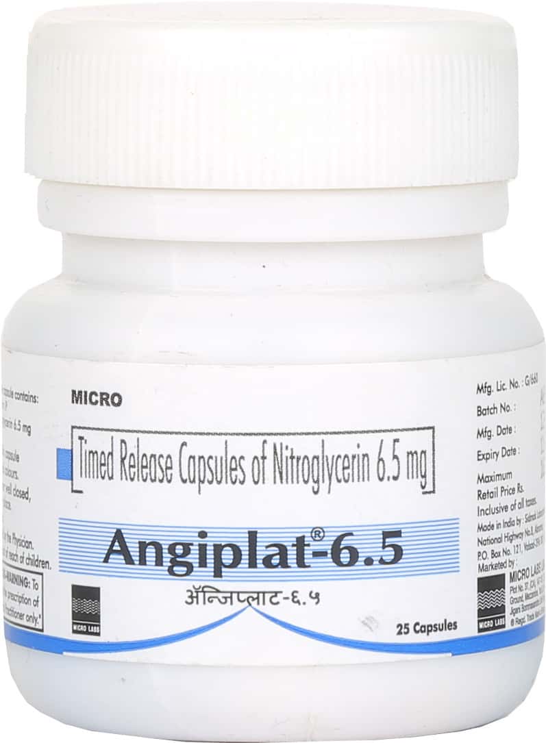 Angiplat 6.5 MG Capsule (25): Uses, Side Effects, Price & Dosage ...