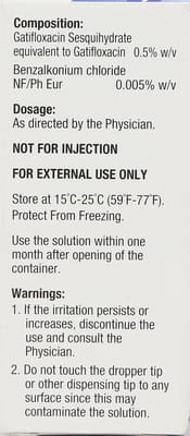 Zymaxid 0.5% Bottle Of 2.5ml Eye Drops