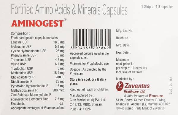 Aminogest Strip Of 10 Capsules