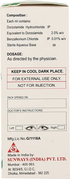 Dorsun Bottle Of 5ml Eye Drops