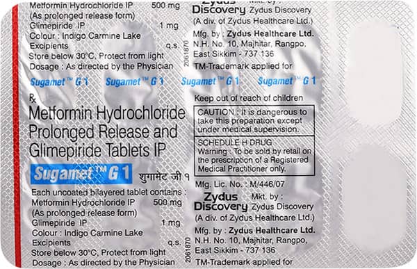 Sugamet G 1Mg Strip Of 10 Tablets