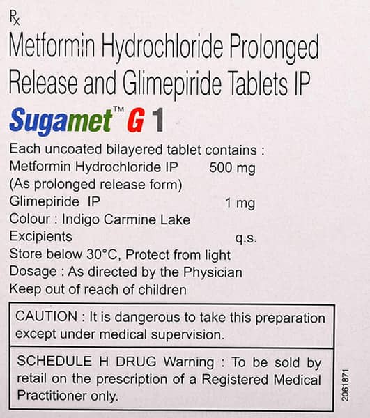 Sugamet G 1Mg Strip Of 10 Tablets