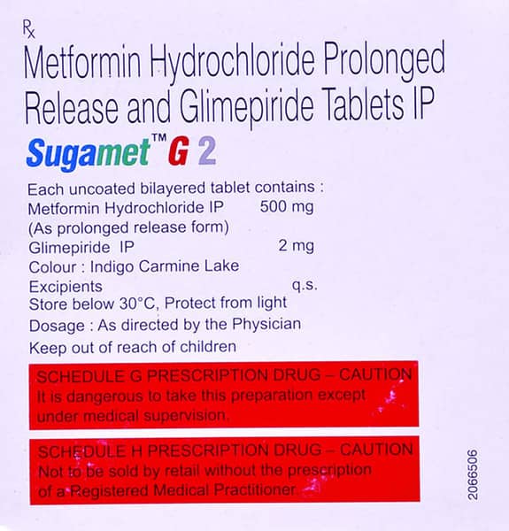 Sugamet G 2Mg Strip Of 10 Tablets