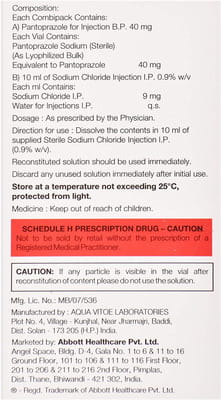Pandiff Iv 40mg Dry Vial Of 1 Powder For Injection