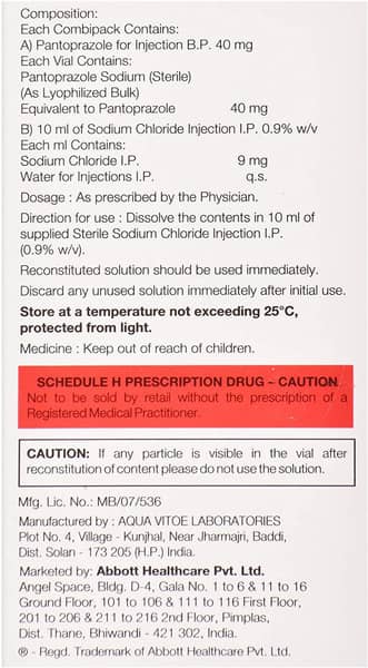 Pandiff Iv 40mg Dry Vial Of 1 Powder For Injection 