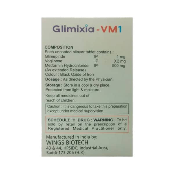 Glimixia Vm1 Strip Of 10 Tablets