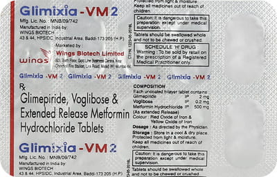 Glimixia Vm 2mg Strip Of 10 Tablets
