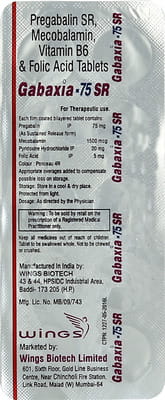 Gabaxia Sr 75mg Strip Of 10 Tablets