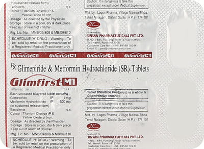 Glimfirst M 1 Mg Strip Of 10 Tablets