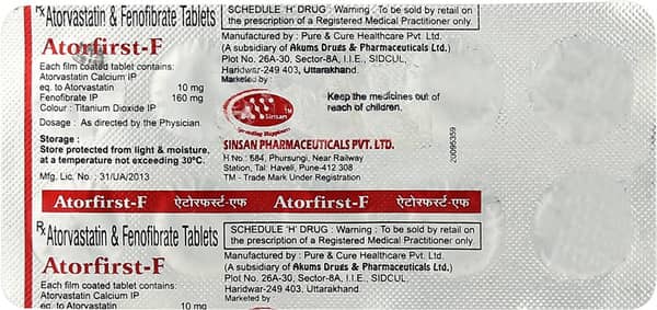 Atorfirst F Strip Of 10 Tablets