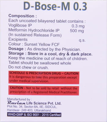 D Bose M 0.3mg Strip Of 10 Tablets