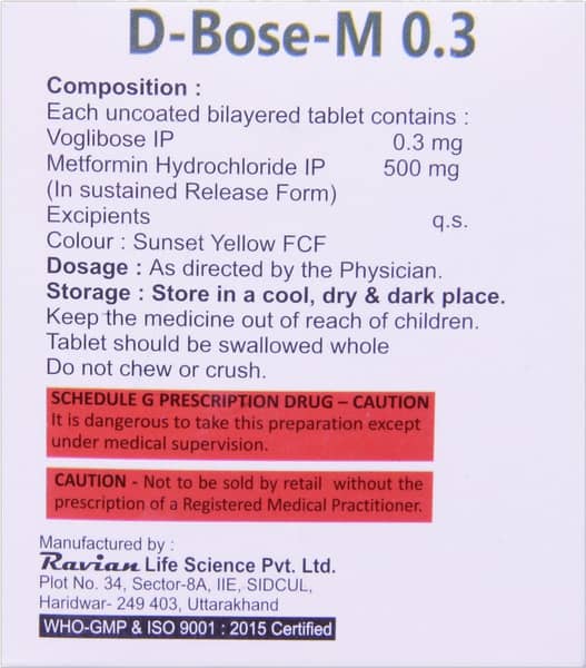 D Bose M 0.3Mg Strip Of 10 Tablets