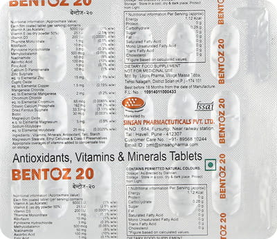 Bentoz 20 Strip Of 15 Tablets