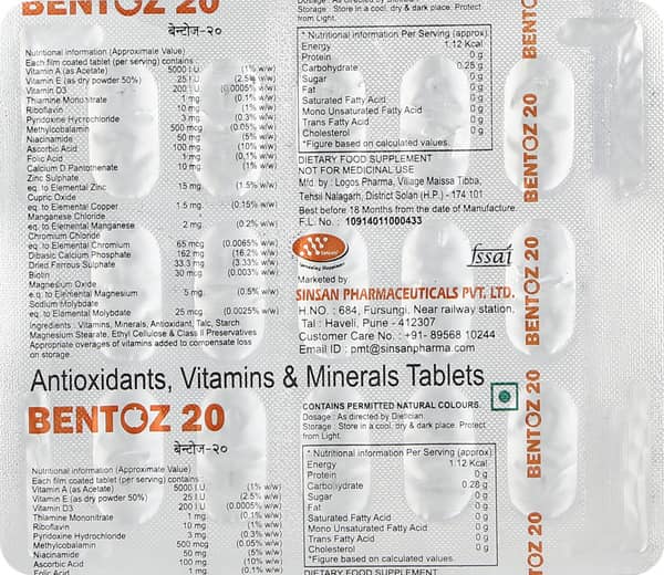 Bentoz 20 Strip Of 15 Tablets