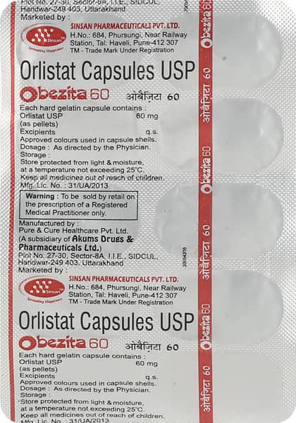 Obezita 60mg Strip Of 10 Capsules