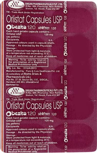 Obezita 120mg Strip Of 10 Capsules