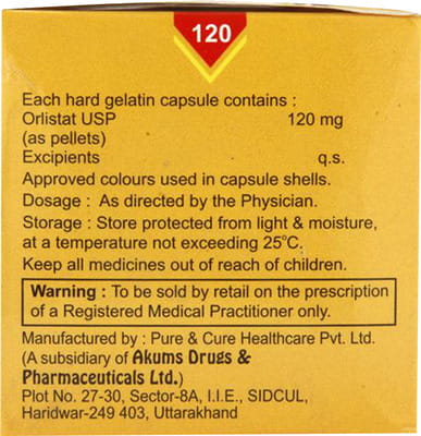 Obezita 120mg Strip Of 10 Capsules