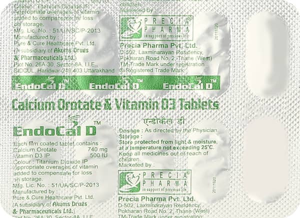 Endocal D Strip Of 10 Tablets