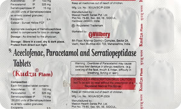 Kudzu Flam Strip Of 10 Tablets