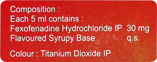 Histafree Raspberry Vanilla Flavour Bottle Of 60ml Suspension