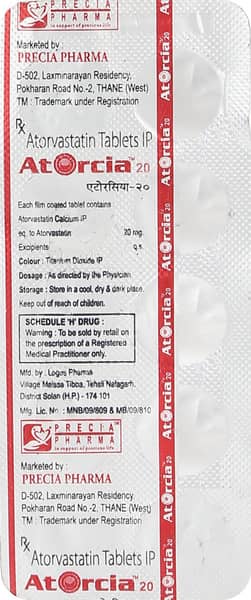 Atorcia 20mg Strip Of 10 Tablets
