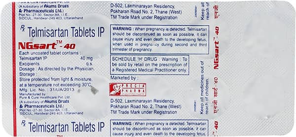 Ngsart 40Mg Strip Of 10 Tablets