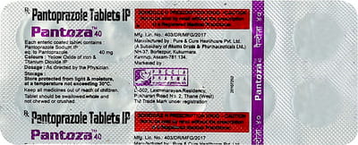 Pantoza 40mg Strip Of 10 Tablets