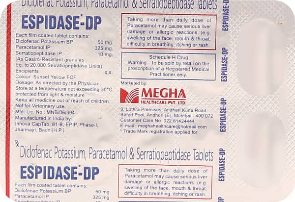 Espidase Dp Strip Of 10 Tablets