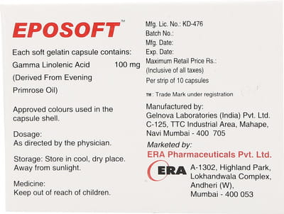 Eposoft 100mg Strip Of 10 Capsules