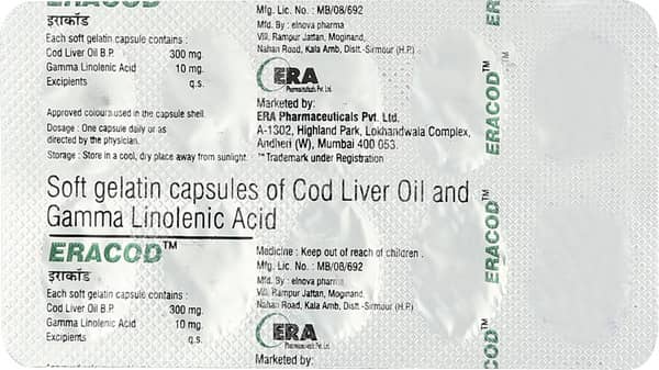 Eracod Strip Of 10 Softgel Capsules