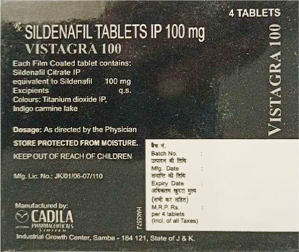 Vistagra 100 Tablet