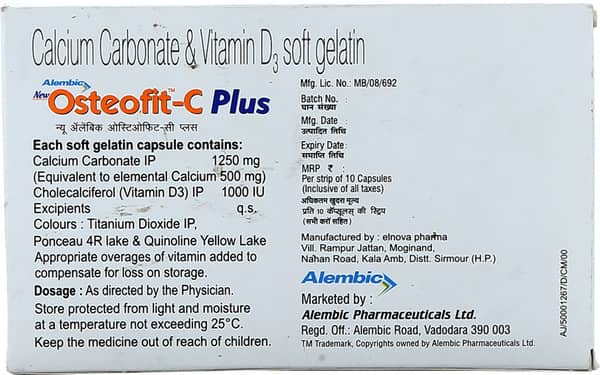 Osteofit C Plus Strip Of 10 Softgel Capsules