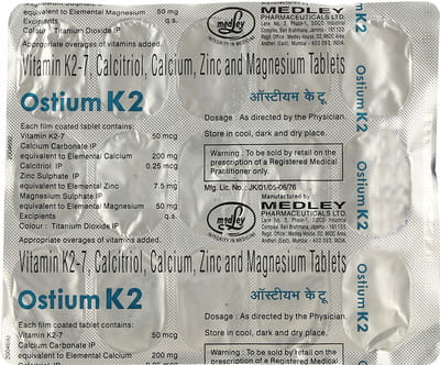 Ostium K2 Strip Of 15 Tablets