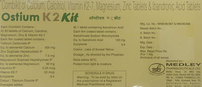 Ostium K2 Kit Strip Of 31 Tablets Combikit