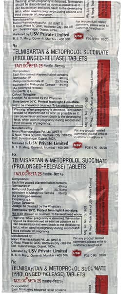 Tazloc Beta 25 Tablet