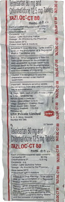 Tazloc Ct 80mg Strip Of 10 Tablets