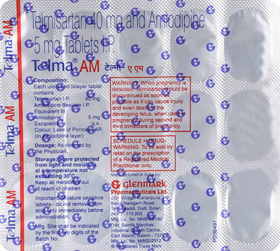 Telma Am 40/5mg Strip Of 15 Tablets