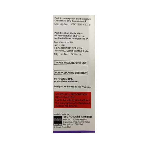 Erox Cv 228.5mg Bottle Of 30ml Dry Syrup