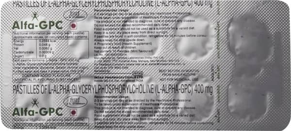 Alfa Gpc 400mg Strip Of 10 Pastilles