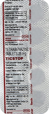 Ticstop 25mg Strip Of 10 Tablets